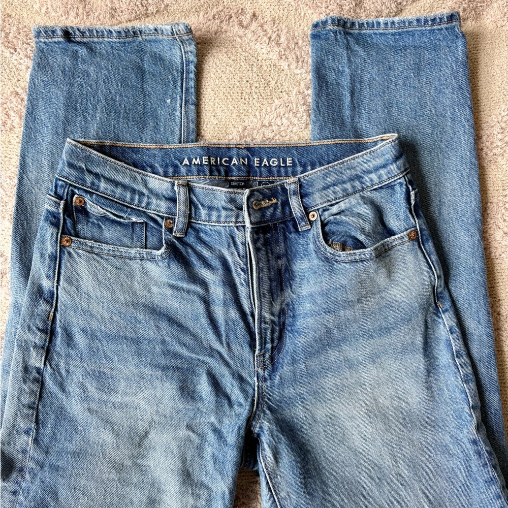 American Eagle Outfitters Light Wash Straight Leg Jeans